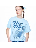 韓國MARDIMERCREDI - TSHIRT LES POMMES_SKY BLUE