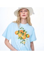 【韓國獨家限時優惠】韓國MARDIMERCREDI - TSHIRT ORANGE BRANCHE_SKY