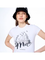韓國MARDIMERCREDI - CROPPED TSHIRT BON VOYAGE_WHITE BLACK
