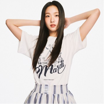 韓國MARDIMERCREDI - TSHIRT BON VOYAGE_IVORY NAVY