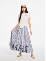韓國MARDIMERCREDI - MAXI FLARE SKIRT STRIPE_BLUE NAVY