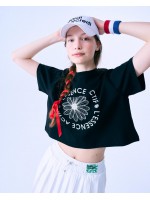 韓國MARDIMERCREDI - CROP TSHIRT ACTIF EMBLEM_BLACK IVORY