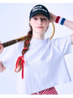 韓國MARDIMERCREDI - CROP TSHIRT ACTIF EMBLEM_HEATHER IVORY