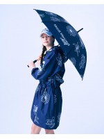 韓國MARDIMERCREDI - ALL OVER FLOWER PRINTED UMBRELLA_NAVY IVORY