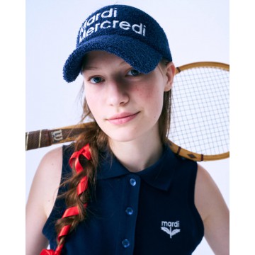 韓國MARDIMERCREDI - TERRY SUN VISOR_NAVY IVORY