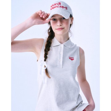 韓國MARDIMERCREDI - TERRY SUN VISOR_OATMEAL RED