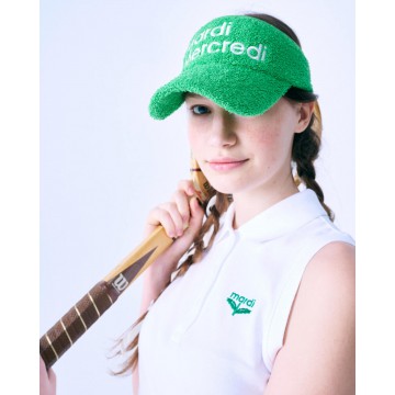 韓國MARDIMERCREDI - TERRY SUN VISOR_GREEN IVORY