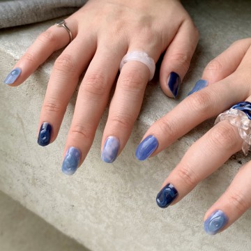 keepu - New Indigo tie-dye♡美甲用品