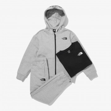 THE NORTH FACE - KS 3PCS EX ZIP UP SET (MELANGE_GREY)