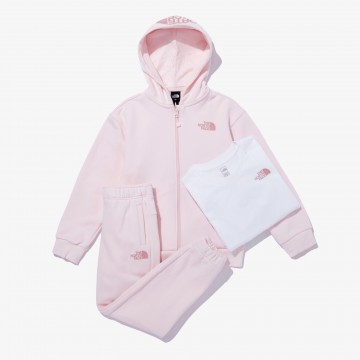 THE NORTH FACE - KS 3PCS EX ZIP UP SET (SOFT_PINK)